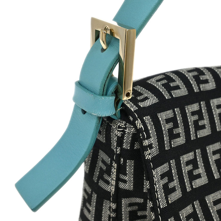 Fendi Black Zucchino Baguette Handbag 2370/8BR000/028 AQ00217