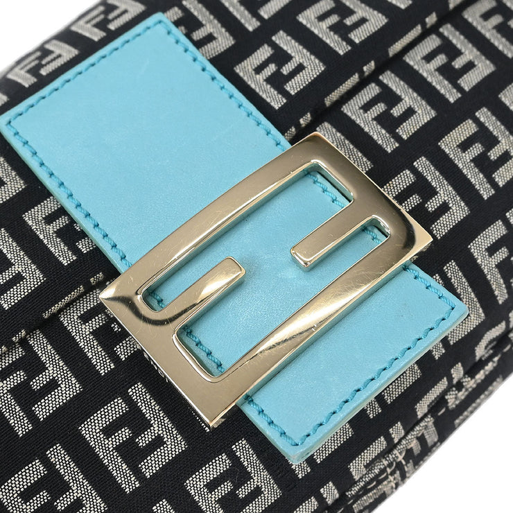 Fendi Black Zucchino Baguette Handbag 2370/8BR000/028 AQ00217