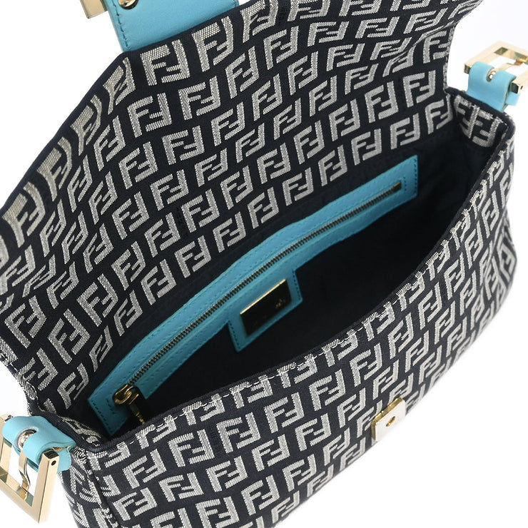 Fendi Black Zucchino Baguette Handbag 2370/8BR000/028 AQ00217