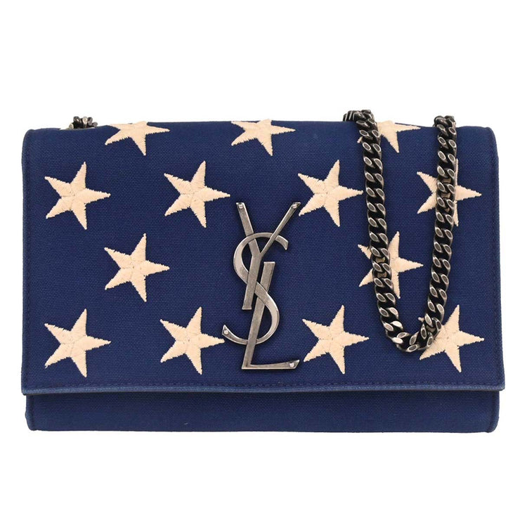 Saint Laurent Navy Canvas Kate Shoulder Bag ALM.471286.1018 AQ00221