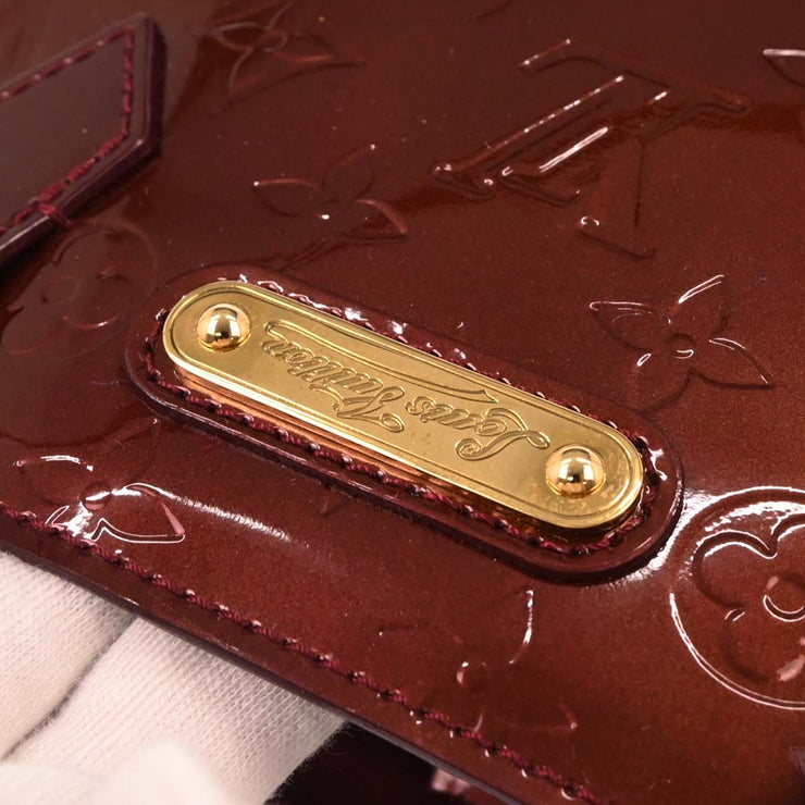 Louis Vuitton Rouge Favist Monogram Vernis Wilshire PM M91644 SN0191 AQ00223