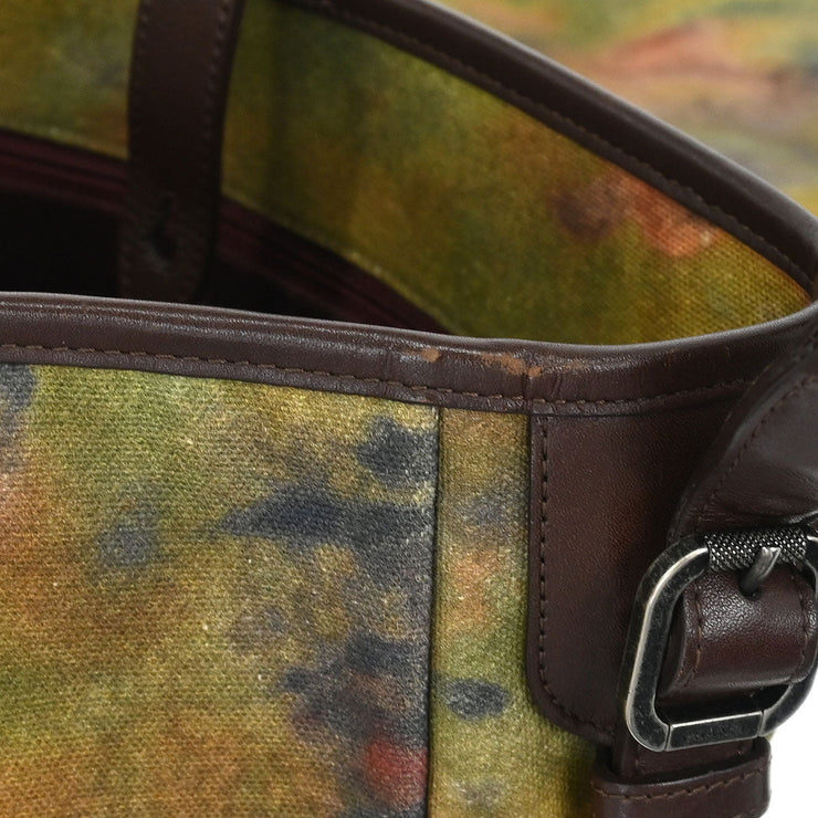 Chanel Khaki Canvas Graffiti On The Pavements Shoulder Bag AQ00231