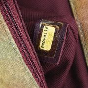 Chanel Khaki Canvas Graffiti On The Pavements Shoulder Bag AQ00231