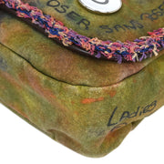 Chanel Khaki Canvas Graffiti On The Pavements Shoulder Bag AQ00234