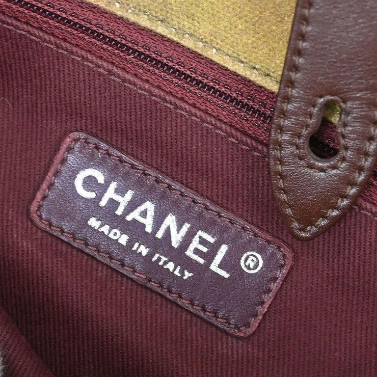 Chanel Khaki Canvas Graffiti On The Pavements Shoulder Bag AQ00234