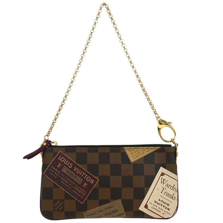 Louis Vuitton Damier Pochette Milla MM Chain Handbag N63080 AA2069 AQ00241