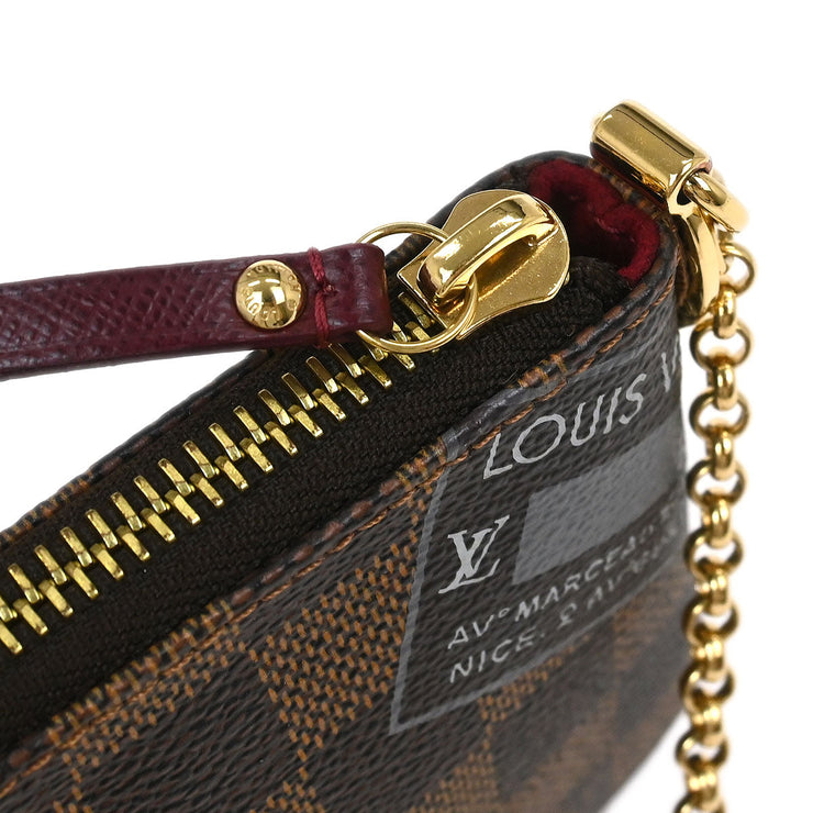 Louis Vuitton Damier Pochette Milla MM Chain Handbag N63080 AA2069 AQ00241