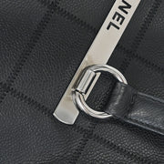 Chanel Black Calfskin Choco Bar Tote Handbag AQ00248