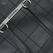 Chanel Black Calfskin Choco Bar Tote Handbag AQ00248