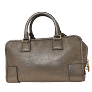Loewe Metallic Silver Leather Amazona 28 Handbag 010911 AQ00251