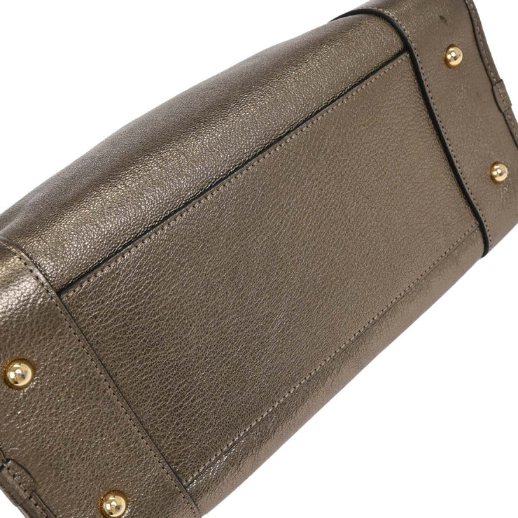 Loewe Metallic Silver Leather Amazona 28 Handbag 010911 AQ00251