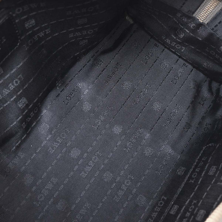 Loewe Metallic Silver Leather Amazona 28 Handbag 010911 AQ00251