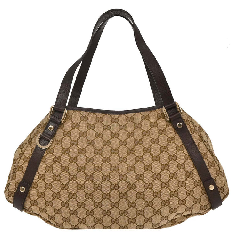 Gucci Beige Canvas GG Hobo Handbag 130736 493492 AQ00257