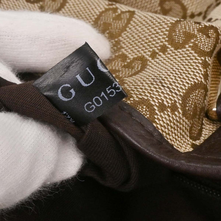 Gucci Beige Canvas GG Hobo Handbag 130736 493492 AQ00257