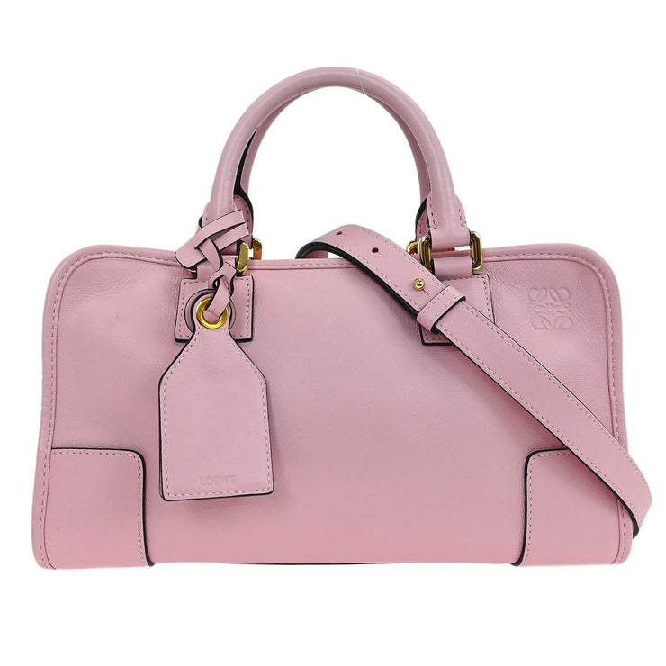 Loewe Pink Leather Amazona 28 2way Handbag 471512 AQ00261