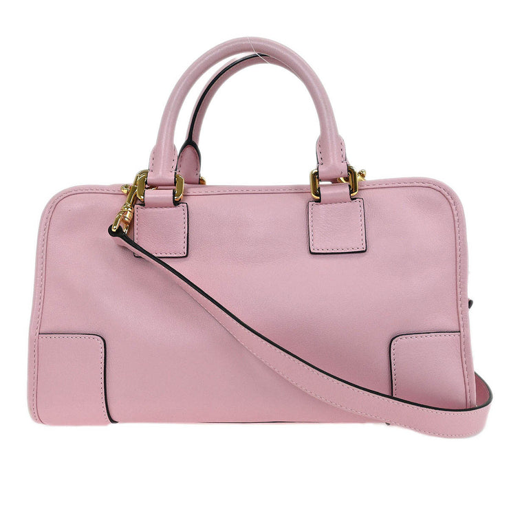 Loewe Pink Leather Amazona 28 2way Handbag 471512 AQ00261