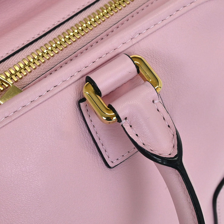 Loewe Pink Leather Amazona 28 2way Handbag 471512 AQ00261