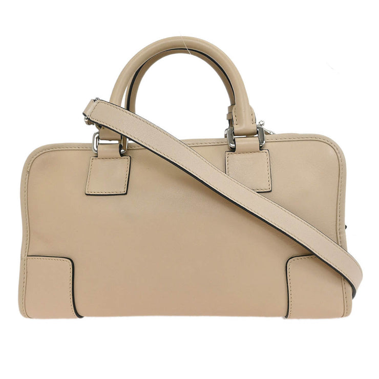 Loewe Beige Leather Amazona 28 2way Handbag 471610 AQ00264