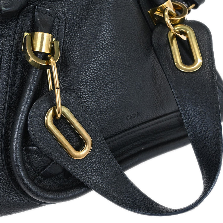 Chloe Black Paraty 2way Handbag 01-13-50-65 AQ00265