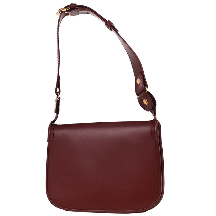Cartier Bordeaux Leather Handbag ELHG AQ00266