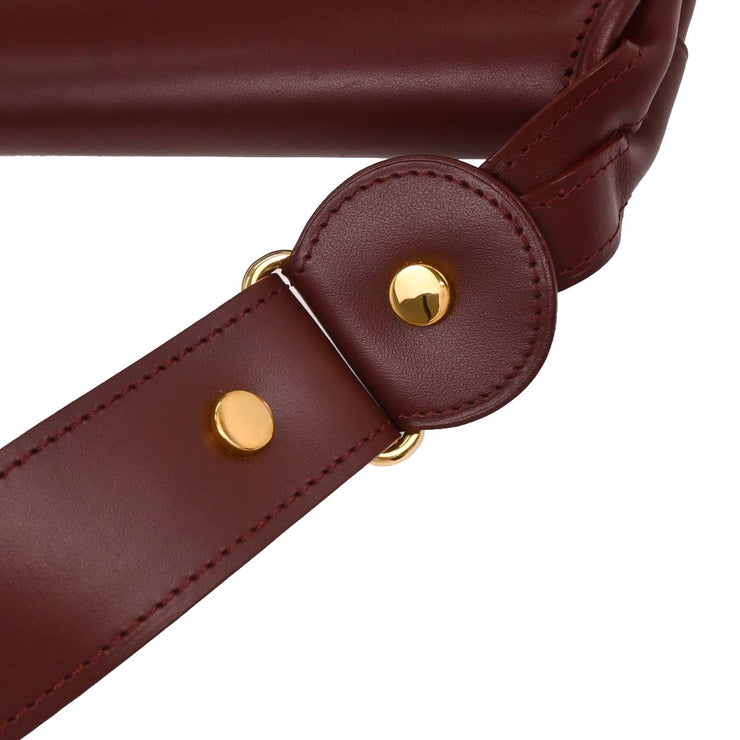 Cartier Bordeaux Leather Handbag ELHG AQ00266