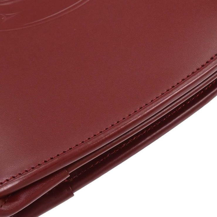 Cartier Bordeaux Leather Handbag ELHG AQ00266