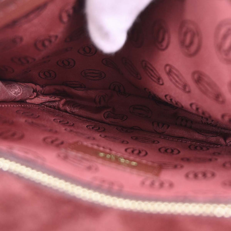 Cartier Bordeaux Leather Handbag ELHG AQ00266