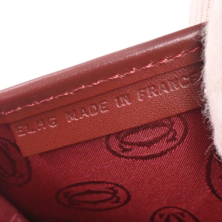 Cartier Bordeaux Leather Handbag ELHG AQ00266