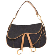 Christian Dior Navy Denim Double Saddle Handbag RU0012 AQ00267