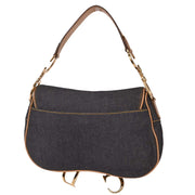 Christian Dior Navy Denim Double Saddle Handbag RU0012 AQ00267