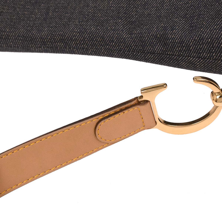 Christian Dior Navy Denim Double Saddle Handbag RU0012 AQ00267