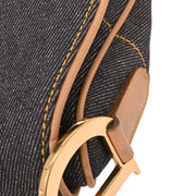 Christian Dior Navy Denim Double Saddle Handbag RU0012 AQ00267