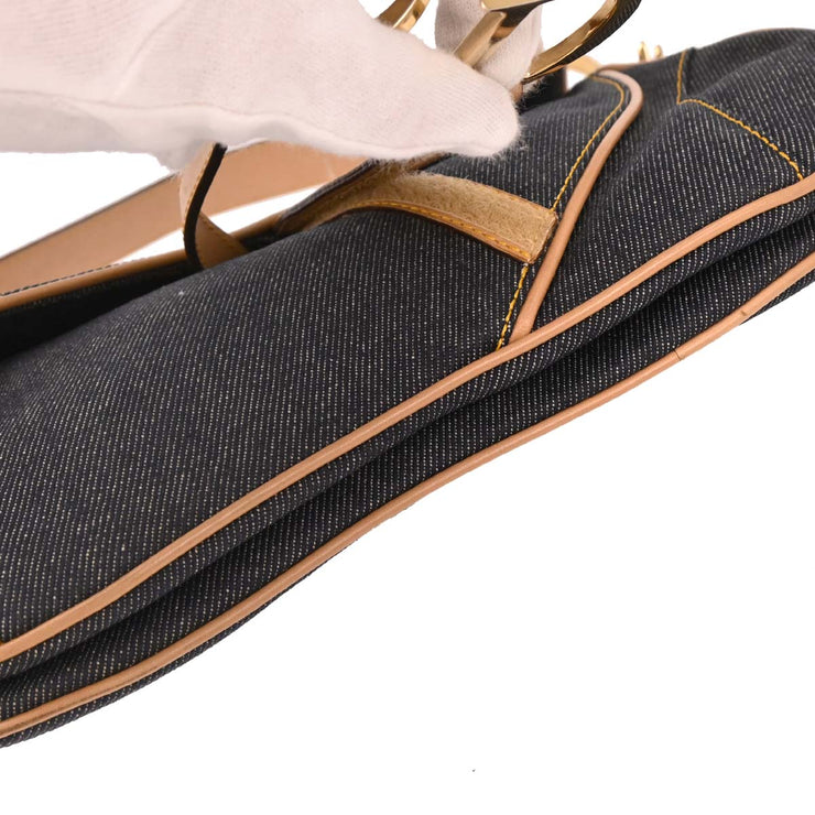 Christian Dior Navy Denim Double Saddle Handbag RU0012 AQ00267