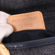 Christian Dior Navy Denim Double Saddle Handbag RU0012 AQ00267