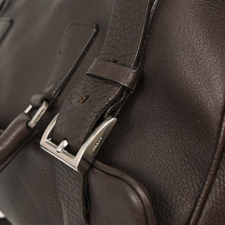 Prada Dark Brown Leather Handbag AQ00268