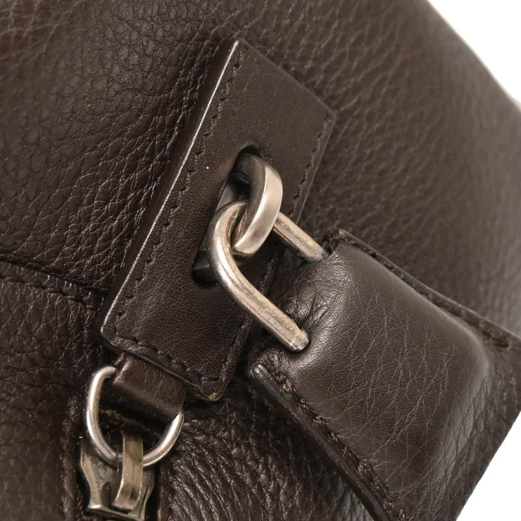 Prada Dark Brown Leather Handbag AQ00268