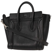 Celine Black Leather Nano Luggage Tote Bag S-AI-4177 S-CU-5107 AQ00269
