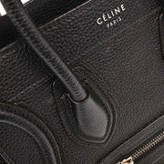 Celine Black Leather Nano Luggage Tote Bag S-AI-4177 S-CU-5107 AQ00269