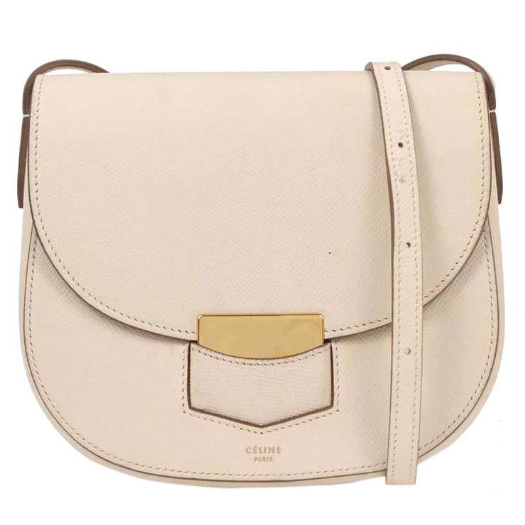 Celine White Leather Shoulder Bag F-BN-1176 AQ00270