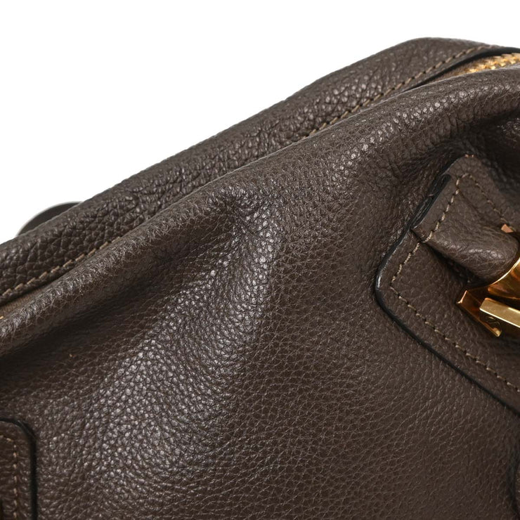 Chloe Dark Brown Paraty 2way Handbag 01-12-50-65 AQ00273