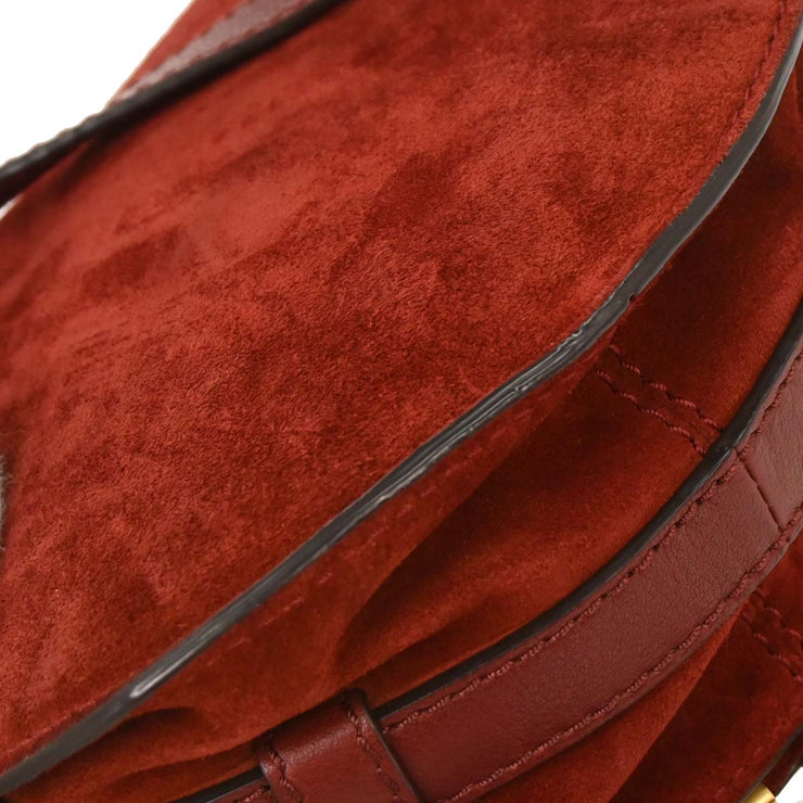 Chloe Bordeaux Suede Marcie Crossbody Bag 04-17-60-65 C0FPWH AQ00274