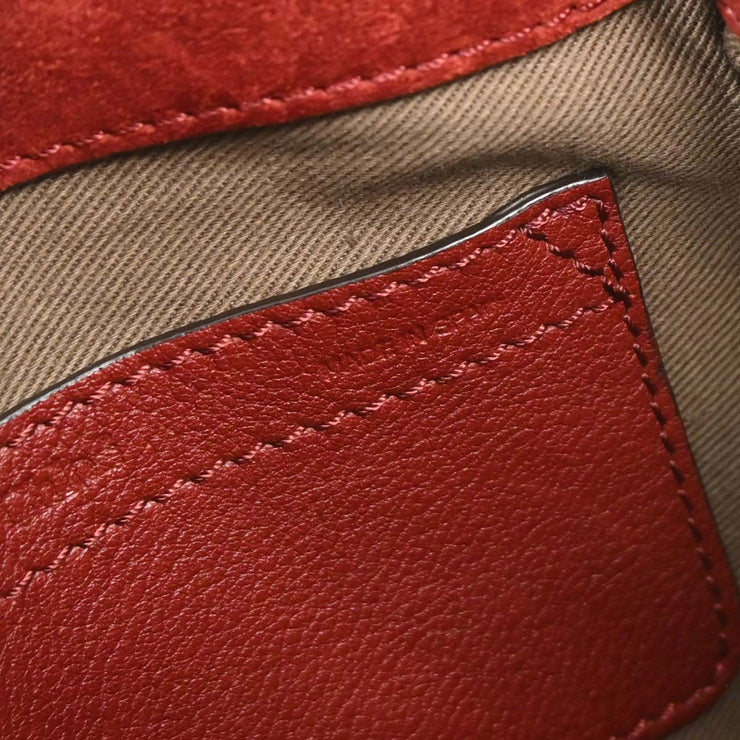 Chloe Bordeaux Suede Marcie Crossbody Bag 04-17-60-65 C0FPWH AQ00274