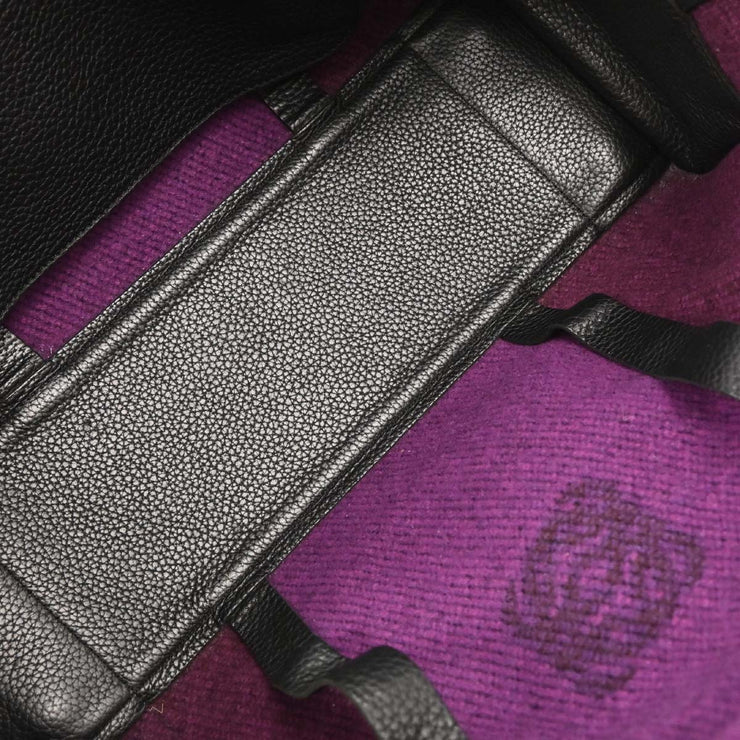 Loewe Purple Black Wool Amazona 36 Handbag 051006 AQ00275
