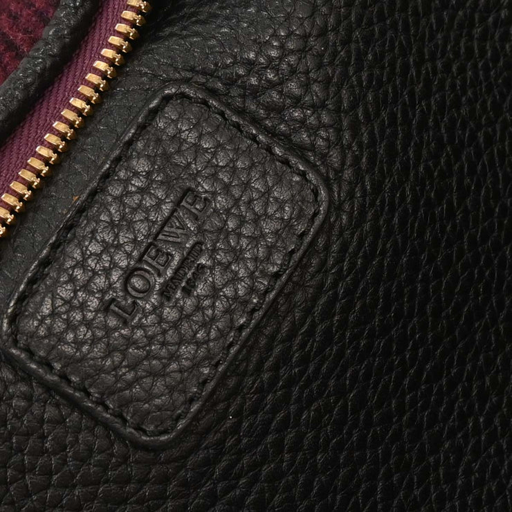 Loewe Purple Black Wool Amazona 36 Handbag 051006 AQ00275
