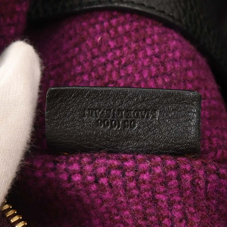 Loewe Purple Black Wool Amazona 36 Handbag 051006 AQ00275