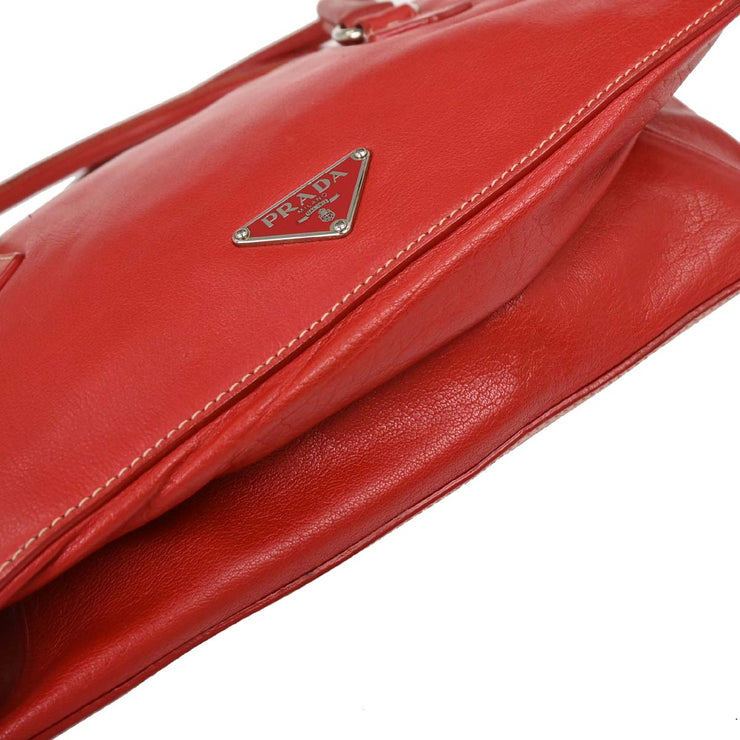 Prada Red Leather Handbag 31/24 AQ00277