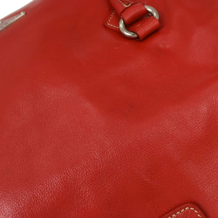 Prada Red Leather Handbag 31/24 AQ00277