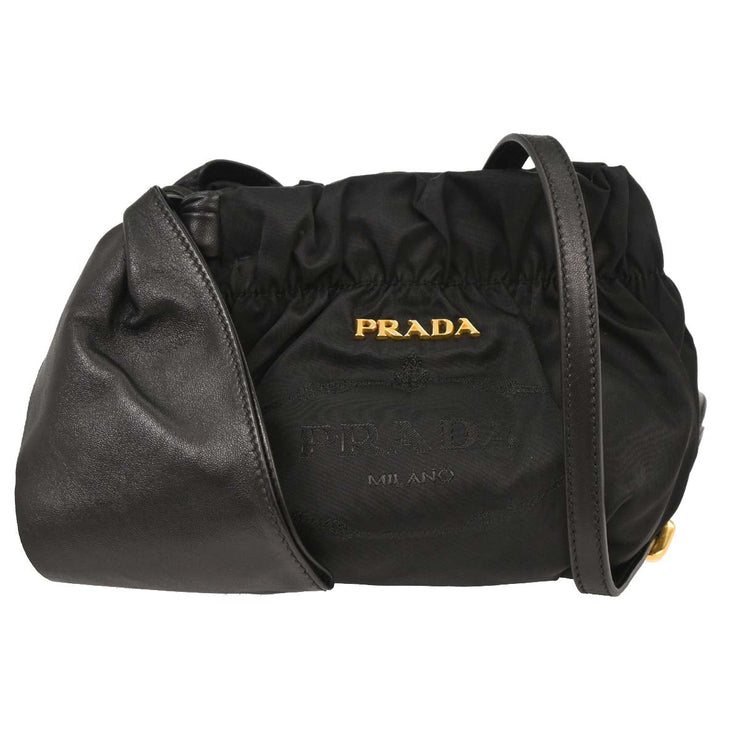 Prada Black Nylon Shoulder Bag 110 AQ00279