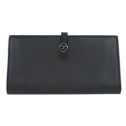 Chanel Black Calfskin Long Wallet Purse AQ00281