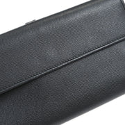 Chanel Black Calfskin Long Wallet Purse AQ00281